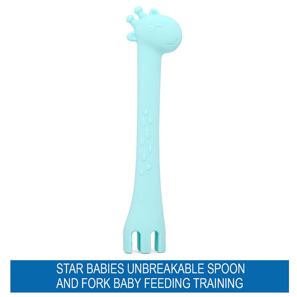 Star Babies - Baby Feeding Unbreakable Spoon & Fork - Green