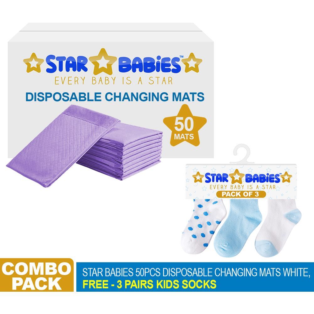 Star Babies - Changing Mats 50pcs & 3pair Socks