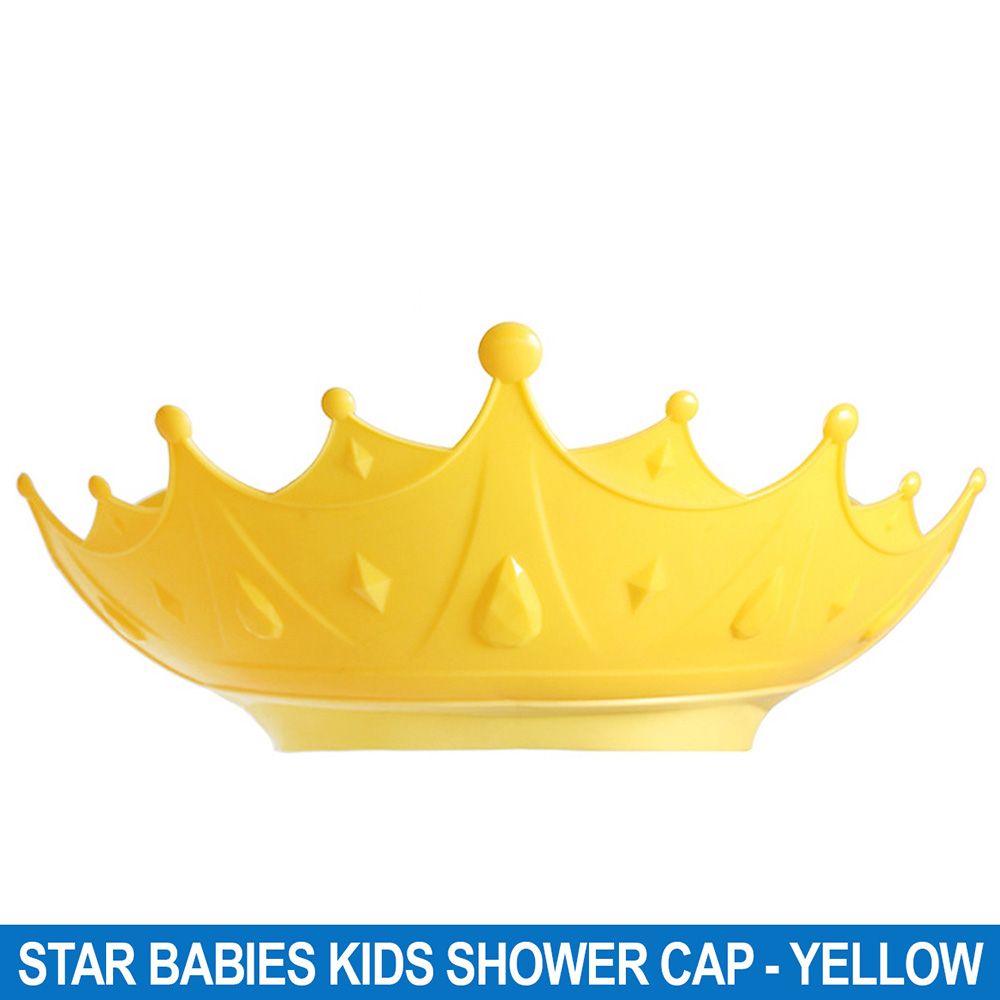 Star Babies - Adjustable Crown Kids Shower Cap - Yellow