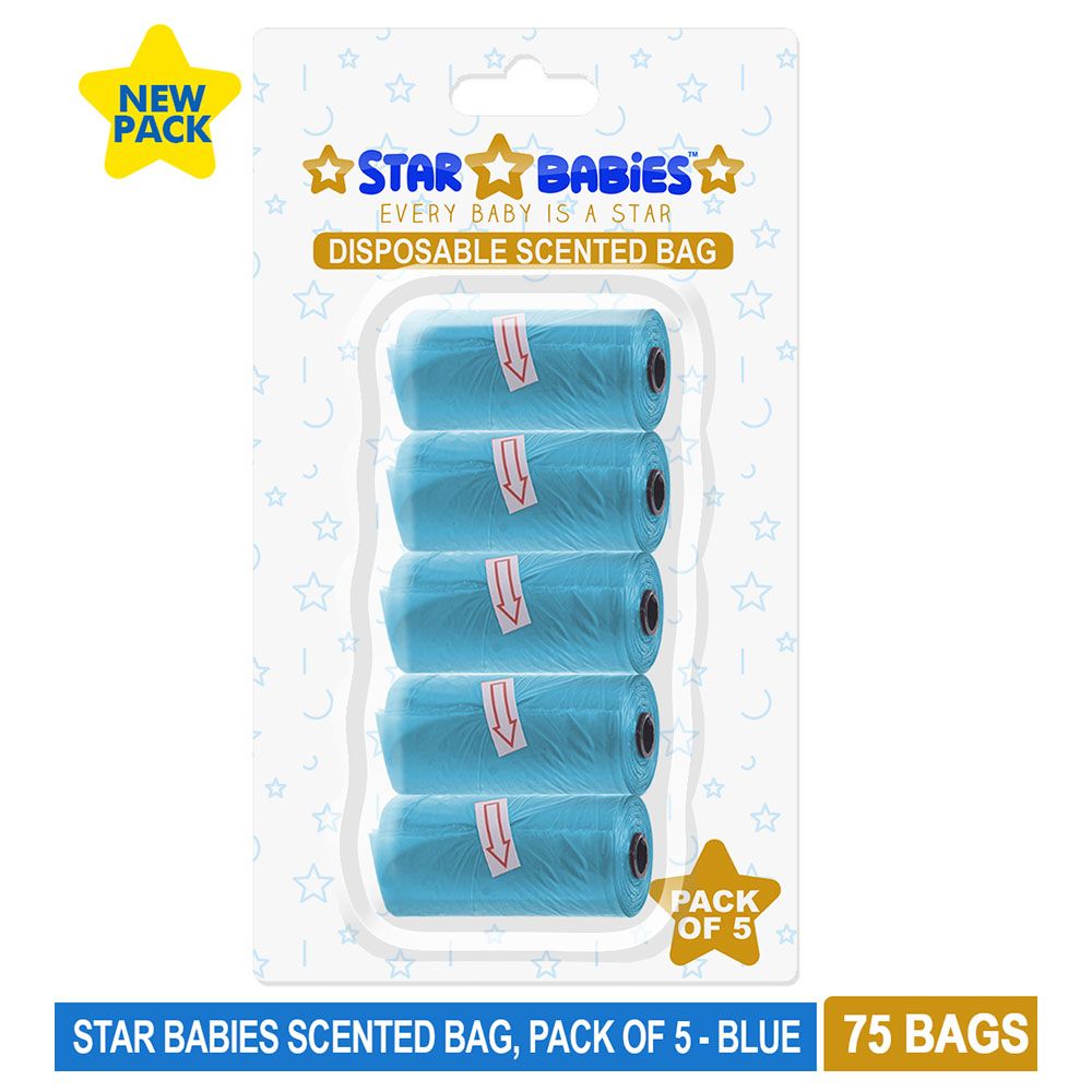 Star Babies - Scented Bag Blister - Pack of 5/75 Bags - Blue