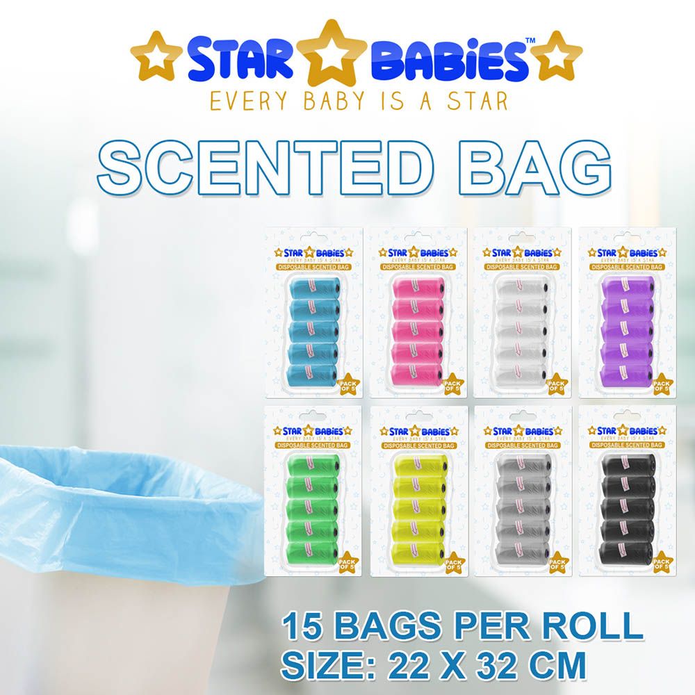 Star Babies - Scented Bag Blister - Pack of 5/75 Bags - Blue