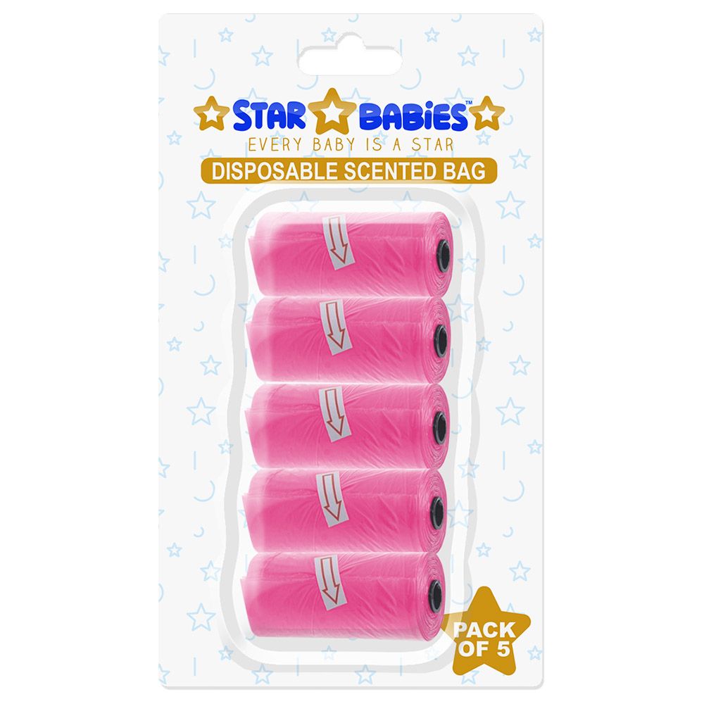 Star Babies - Scented Bag Blister - Pack of 5/75 Bags - Pink