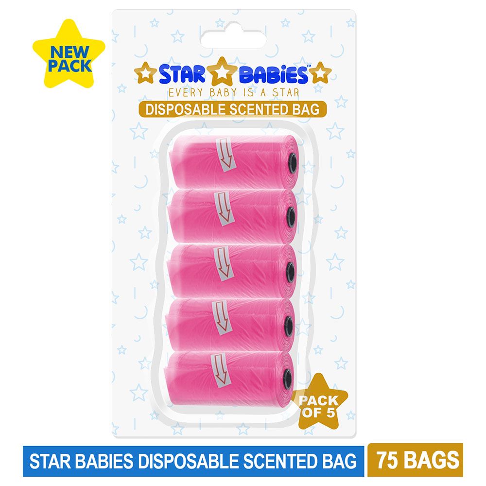 Star Babies - Scented Bag Blister - Pack of 5/75 Bags - Pink