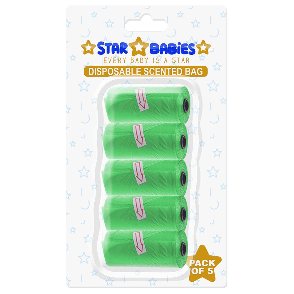 Star Babies - Scented Bag Blister - Pack of 5/75 Bags - Green