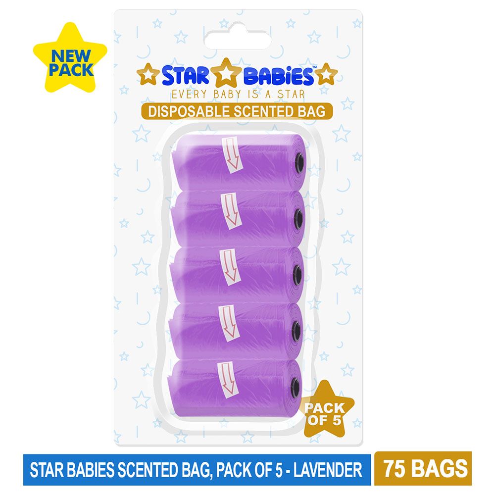 Star Babies - Scented Bag Blister - Pack of 5/75 Bags - Lavender