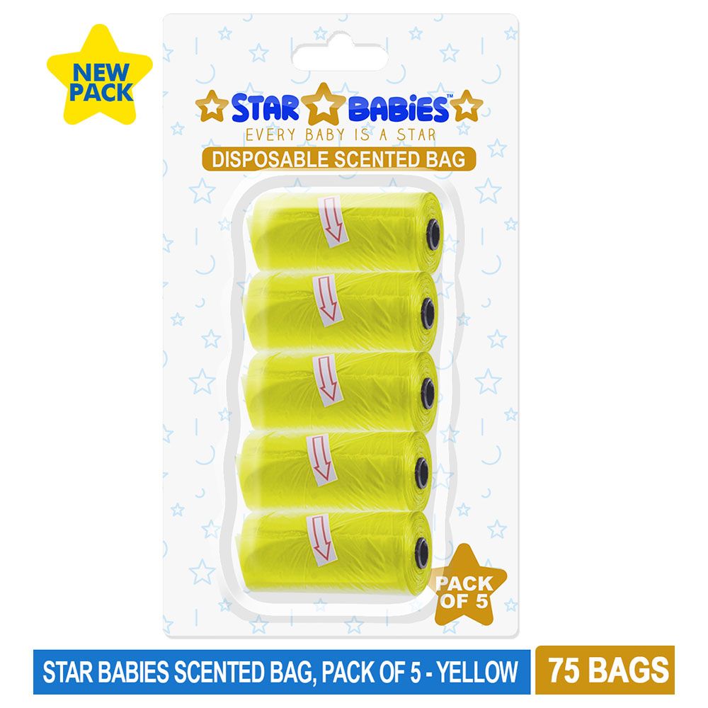 Star Babies - Scented Bag Blister - Pack of 5/75 Bags - Yellow