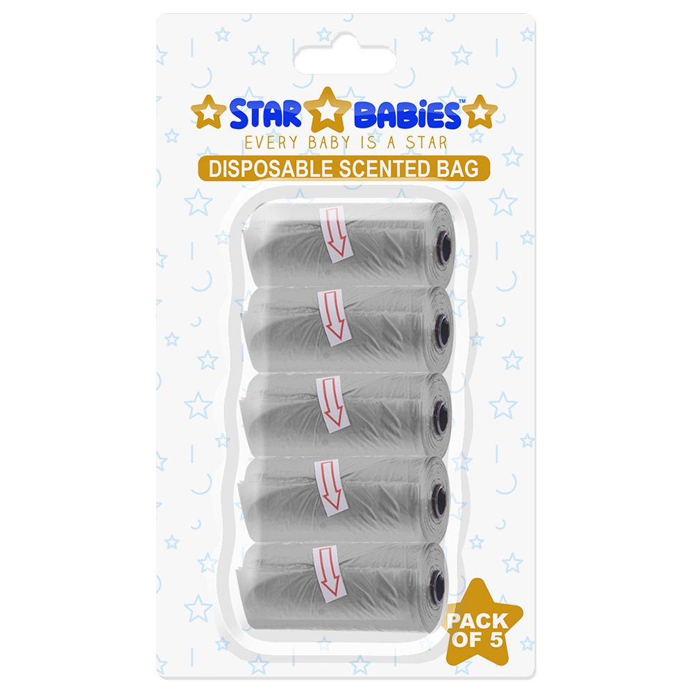 Star Babies - Scented Bag Blister - Pack of 5/75 Bags - Gray 