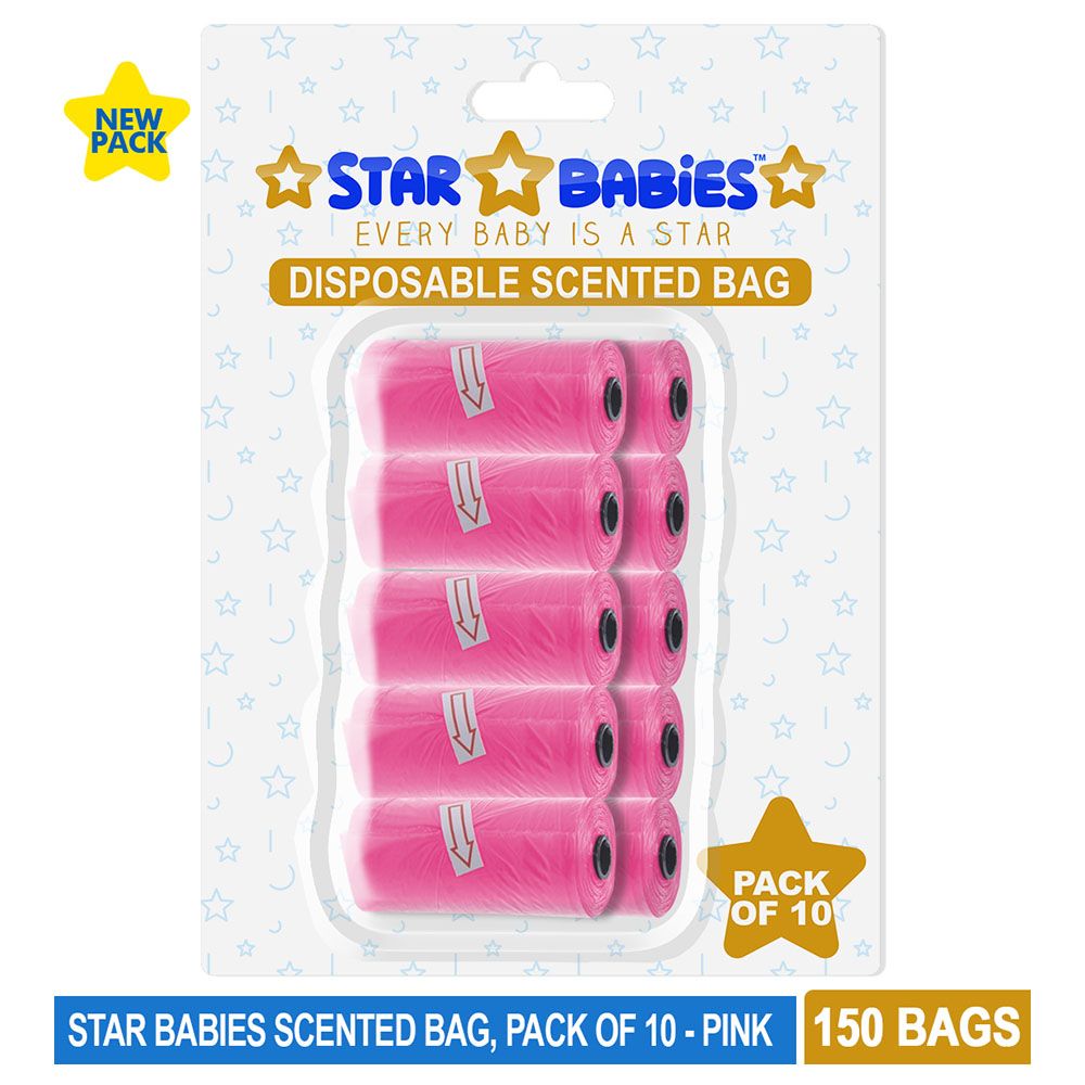 Star Babies - Scented Bag Blister - Pack of 10/150 Bags - Pink