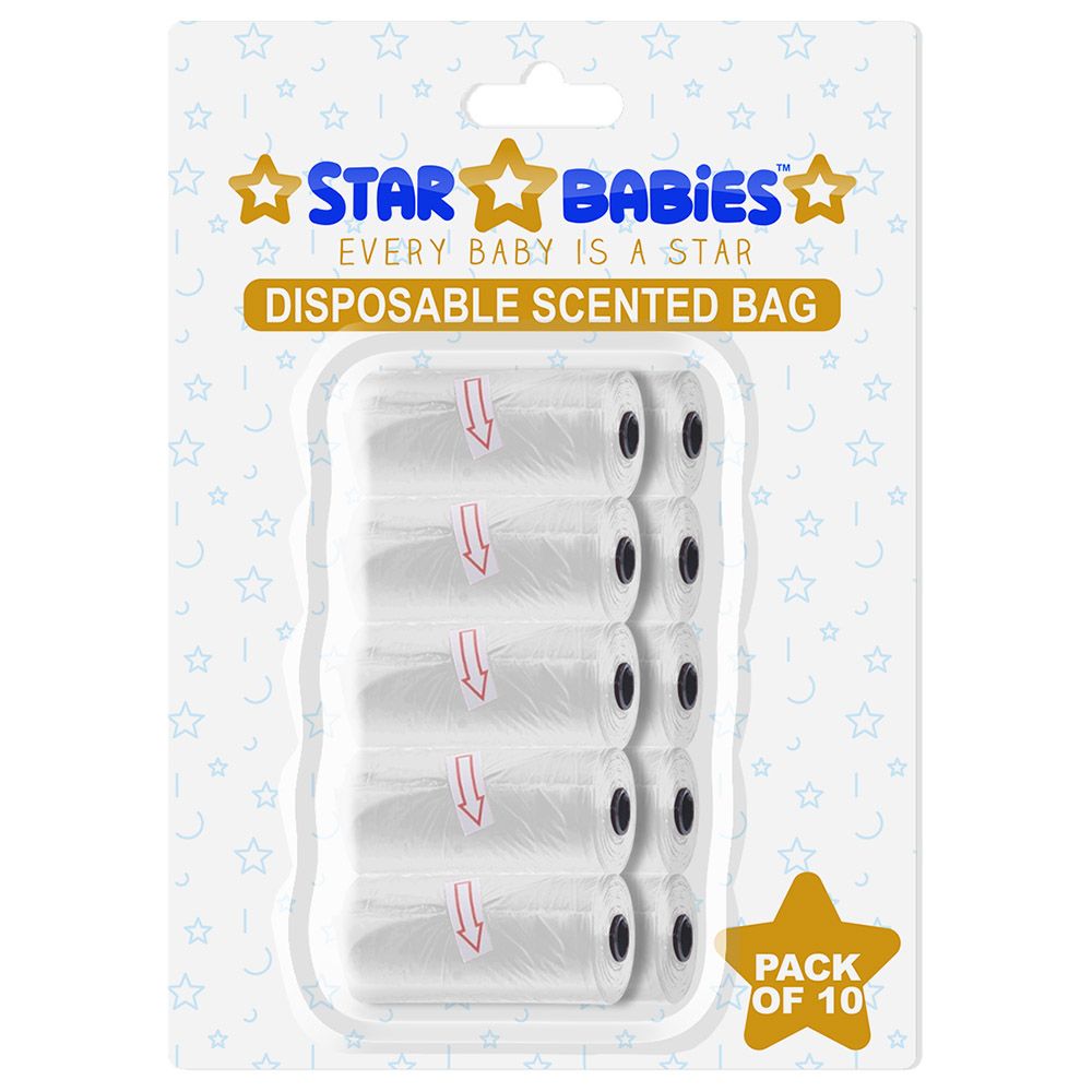 Star Babies - Scented Bag Blister - Pack of 10/150 Bags - White