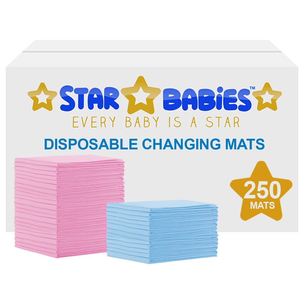 Star Babies - Disposable Changing mats (45x60cm) Large, Pack of 250- Assorted