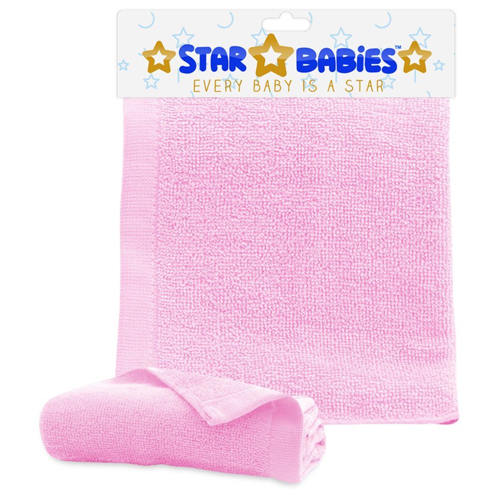 Star Babies - Diaper Caddy Organizer w/ Kids Face Towel & Powder Puff - Pink