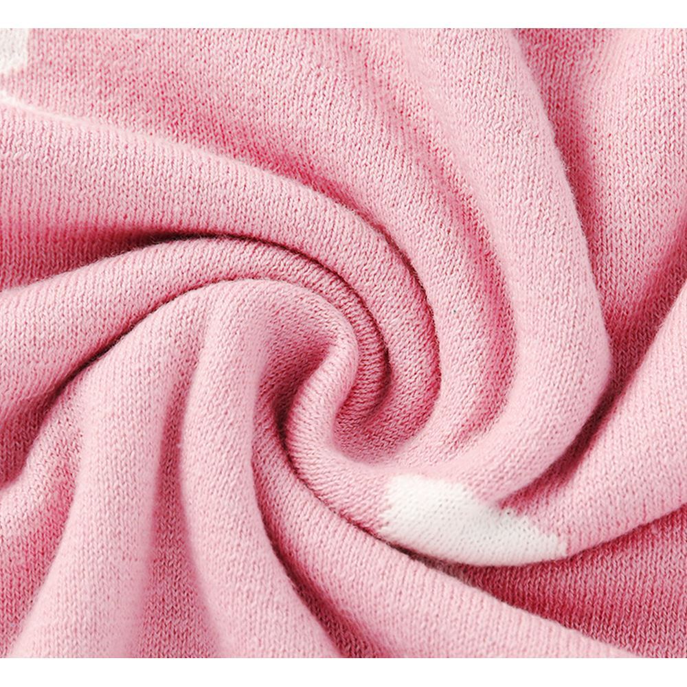 Star Babies - Baby Cotton Knitted Blanket 80x100cm - Pink