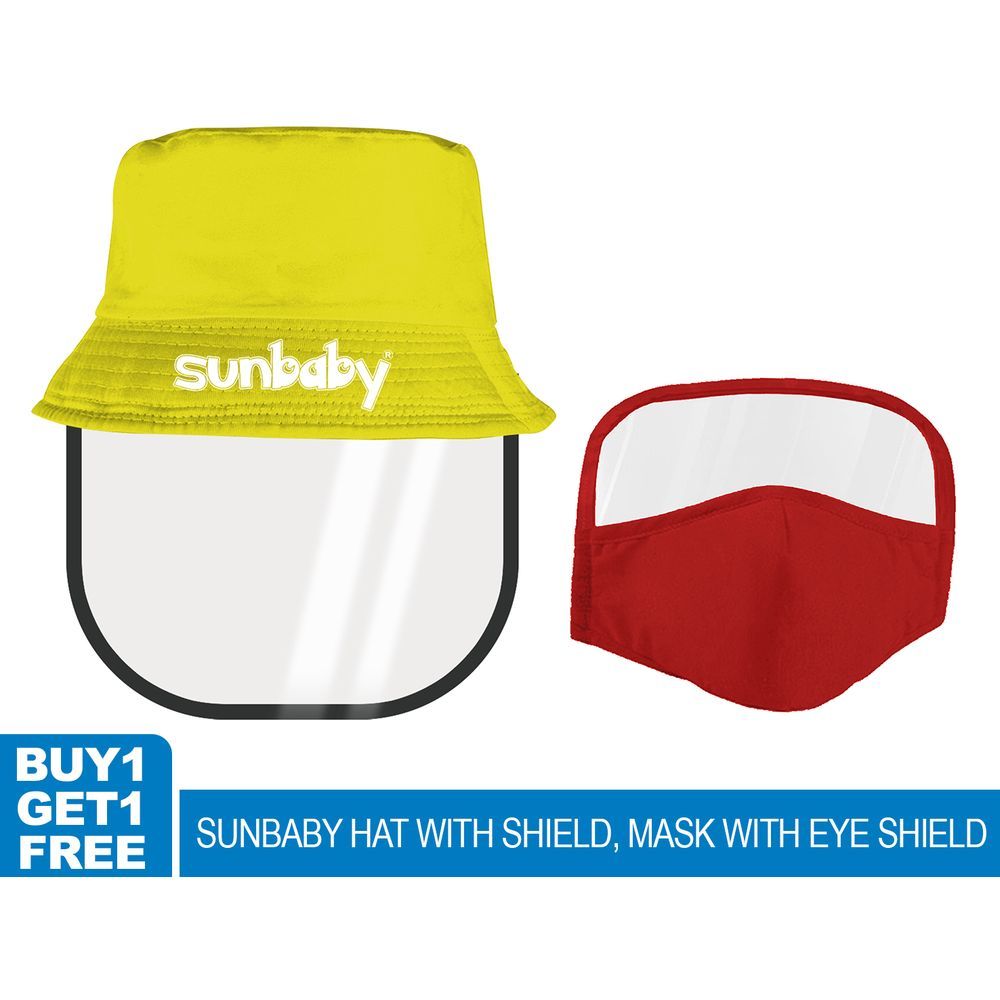 Sunbaby Face Shield with Hat, Mask with eye shield Set