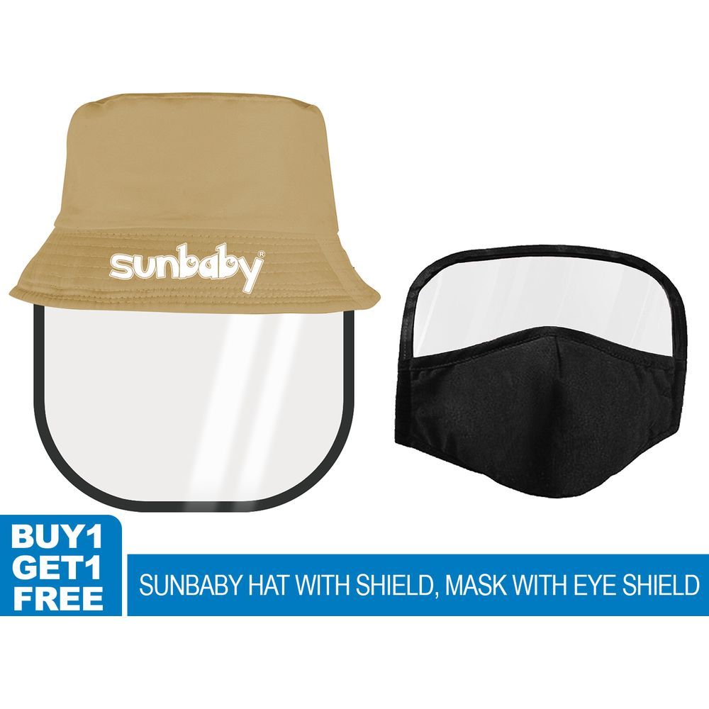 Sunbaby Face Shield with Hat, Mask with eye shield Set