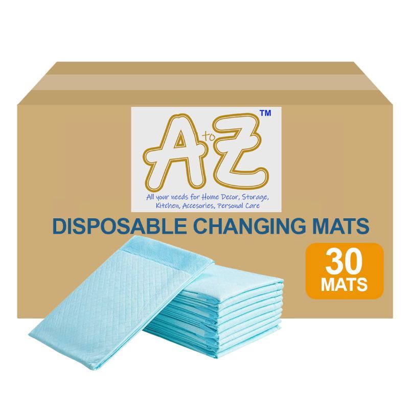 A to Z - Disposable Changing mats (45x60cm) Large, Pack Of 30 - Blue