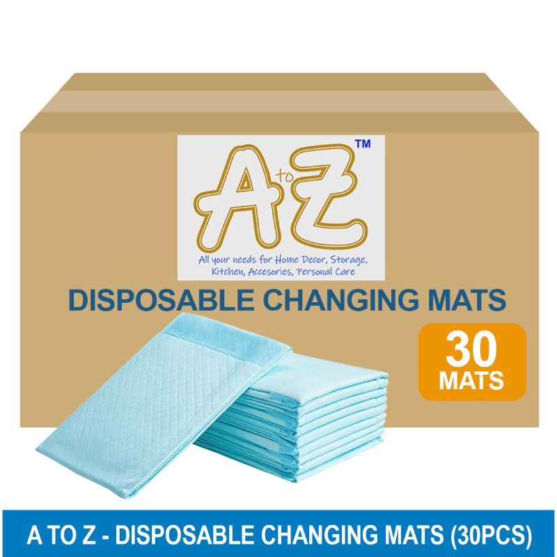 A to Z - Disposable Changing mats (45x60cm) Large, Pack Of 30 - Blue