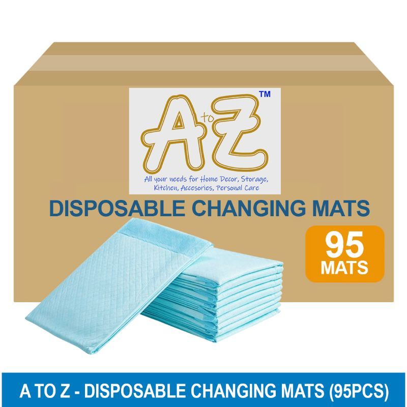 A to Z - Disposable Changing mats (45x60cm) Large, Pack Of 95 - Blue