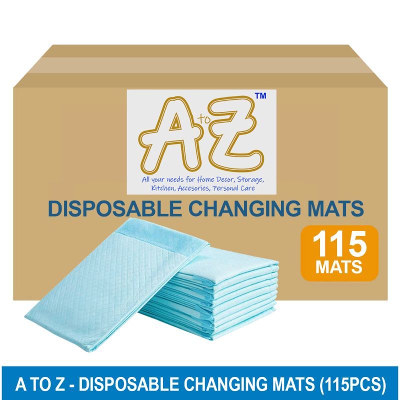 A to Z - Disposable Changing mats (45x60cm) Large, Pack Of 115 - Blue