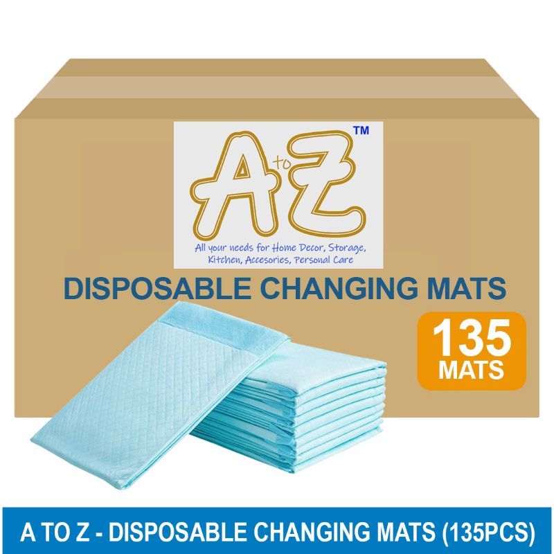 A to Z - Disposable Changing mats (45x60cm) Large, Pack Of 135 - Blue