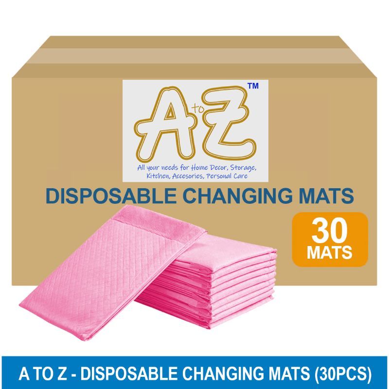 A to Z - Disposable Changing mats (45x60cm) Large, Pack Of 30 - Pink