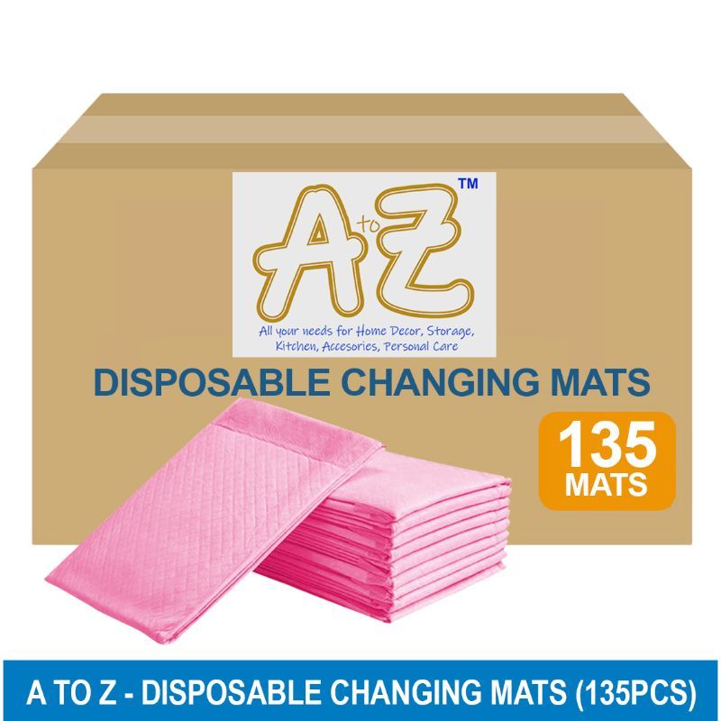 A to Z - Disposable Changing mats (45x60cm) Large, Pack Of 135 - Pink