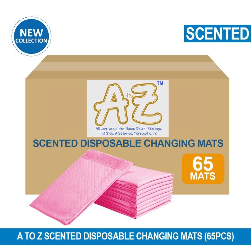 A to Z - Scented Disposable Changing mats (45x60cm) Large, Pack Of 65 - Pink