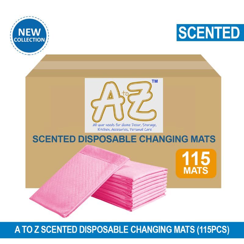 A to Z - Scented Disposable Changing mats (45x60cm) Large, Pack Of 115 - Pink