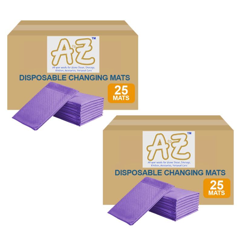 A to Z - Disposable Changing mats (45x60cm) Large, Pack Of 25 - Lavender