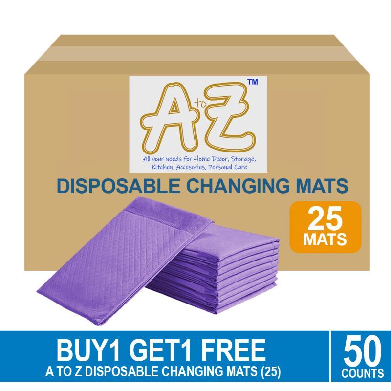 A to Z - Disposable Changing mats (45x60cm) Large, Pack Of 25 - Lavender