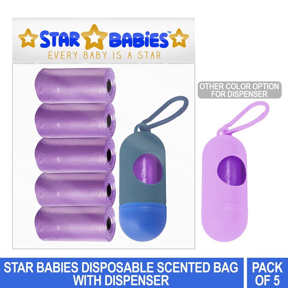 Star Babies - Scented Bag Pack of 5/75 Bags Lavender & Assorted Dispenser