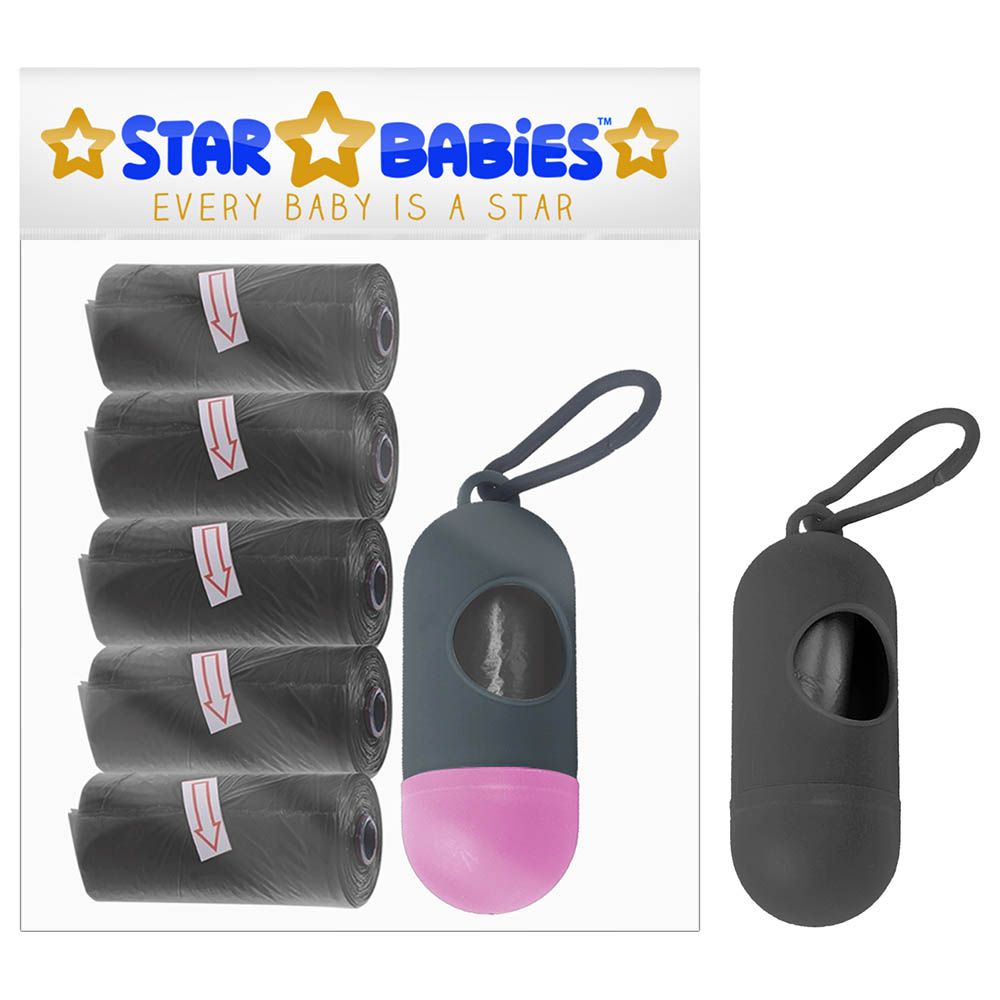 Star Babies - Scented Bag Pack of 5/75 Bags Black & Assorted Dispenser