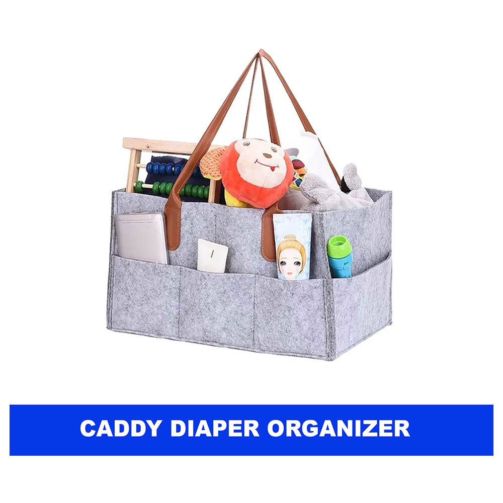 Star Babies - Caddy Organizer Diaper & Bibs 10pcs & Breast Pad 20pcs & Towel 3pcs - Grey