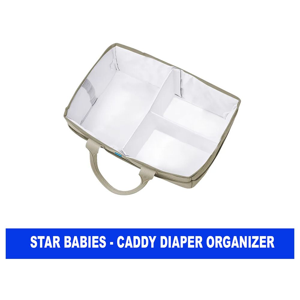 Star Babies - Caddy Organizer Diaper Big & Bibs 10pcs & Towel 3pcs - Khaki