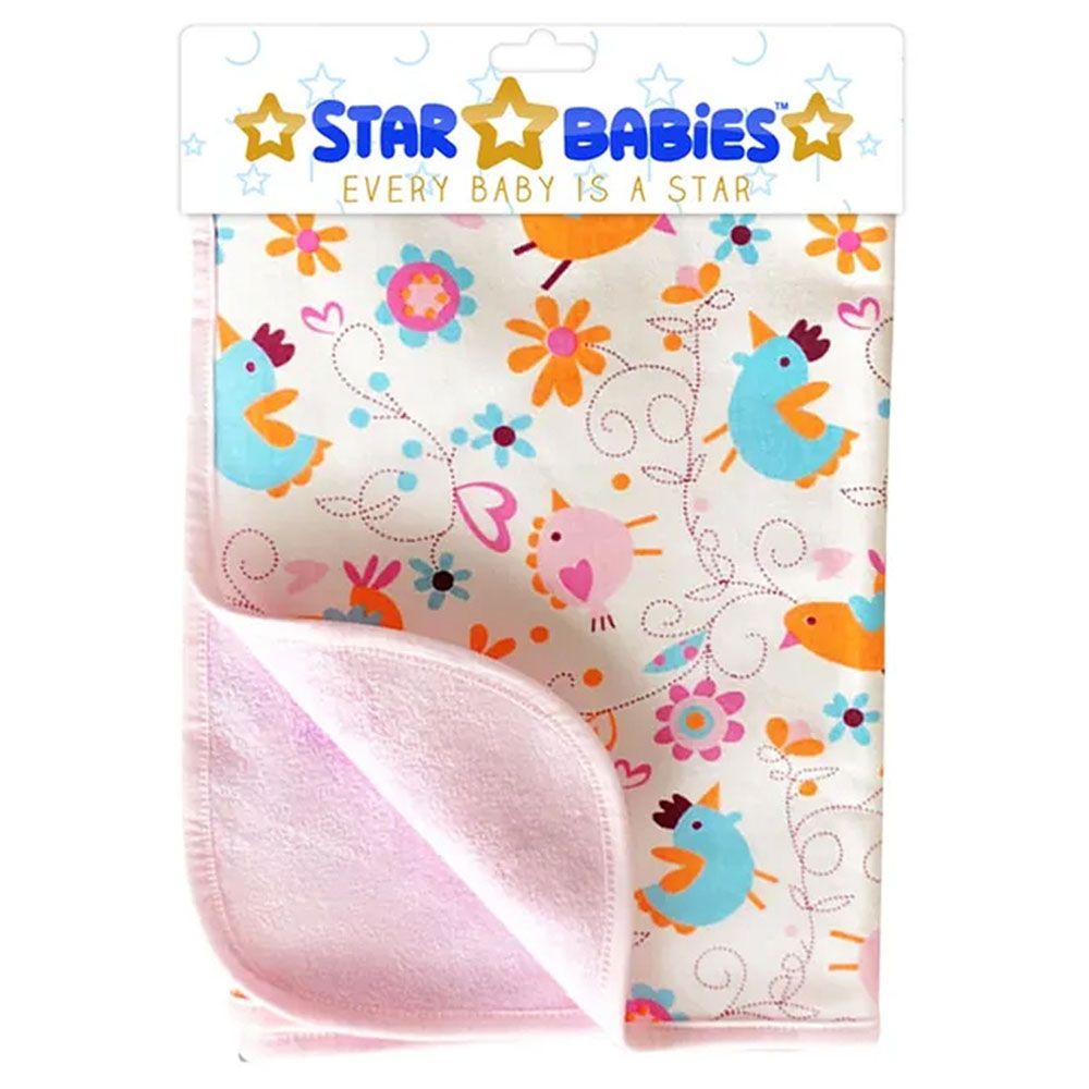 Star Babies - Reusable Changing Mat & Scented Bag 5pcs & Disposable Towel 3pcs - Pink