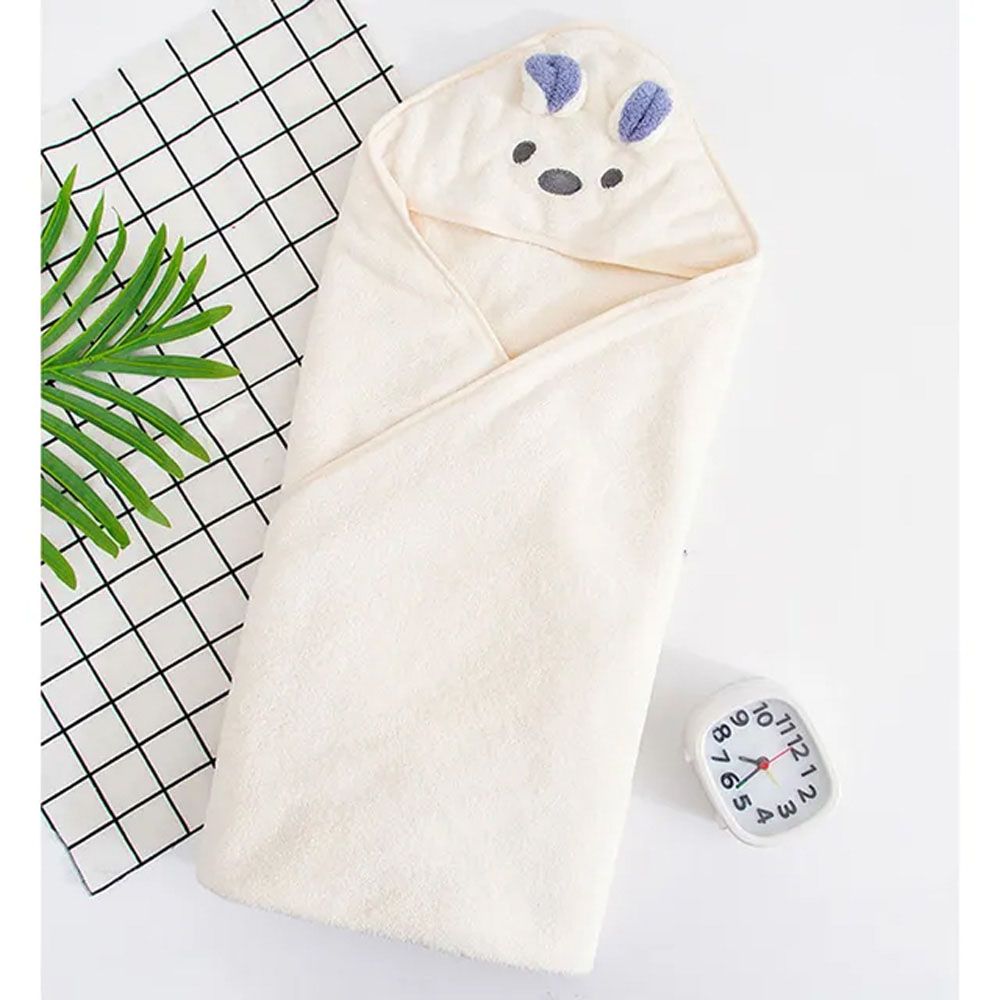 Star Babies - Microfiber Hooded Towel & Disposable Towel 3pcs - White