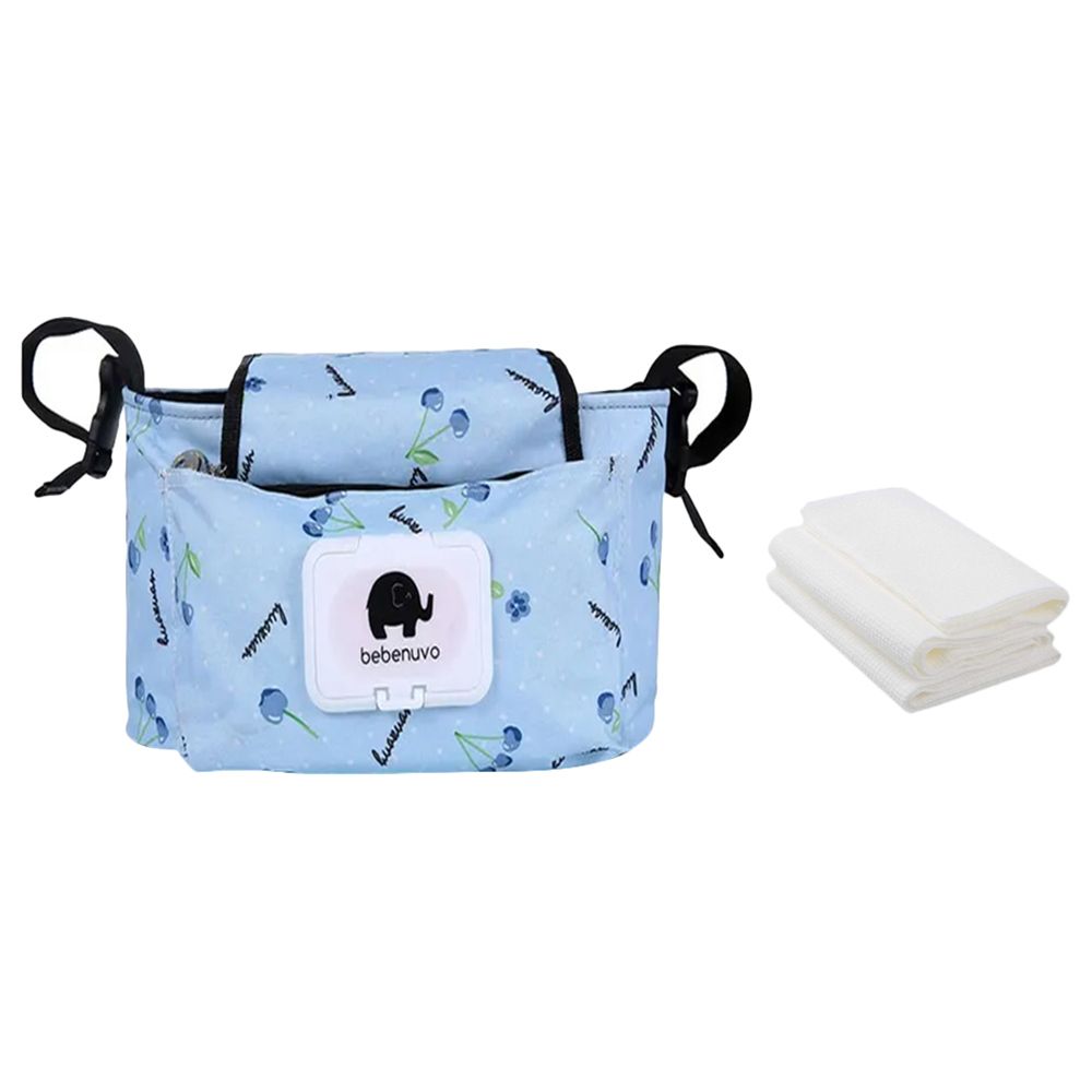 Star Babies - Stroller Bag & Disposable Towel 3pcs - Blue