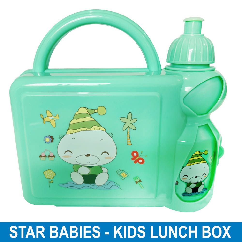 Star Babies - Kids Lunch Box w/ Water Bottle - Light Green