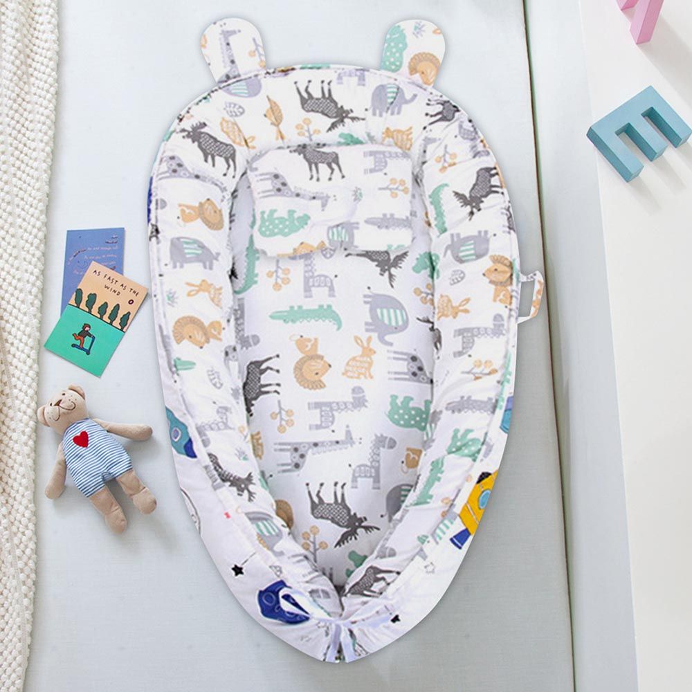 Star Babies - Portable Lounger Sleeping Pod - White Printed