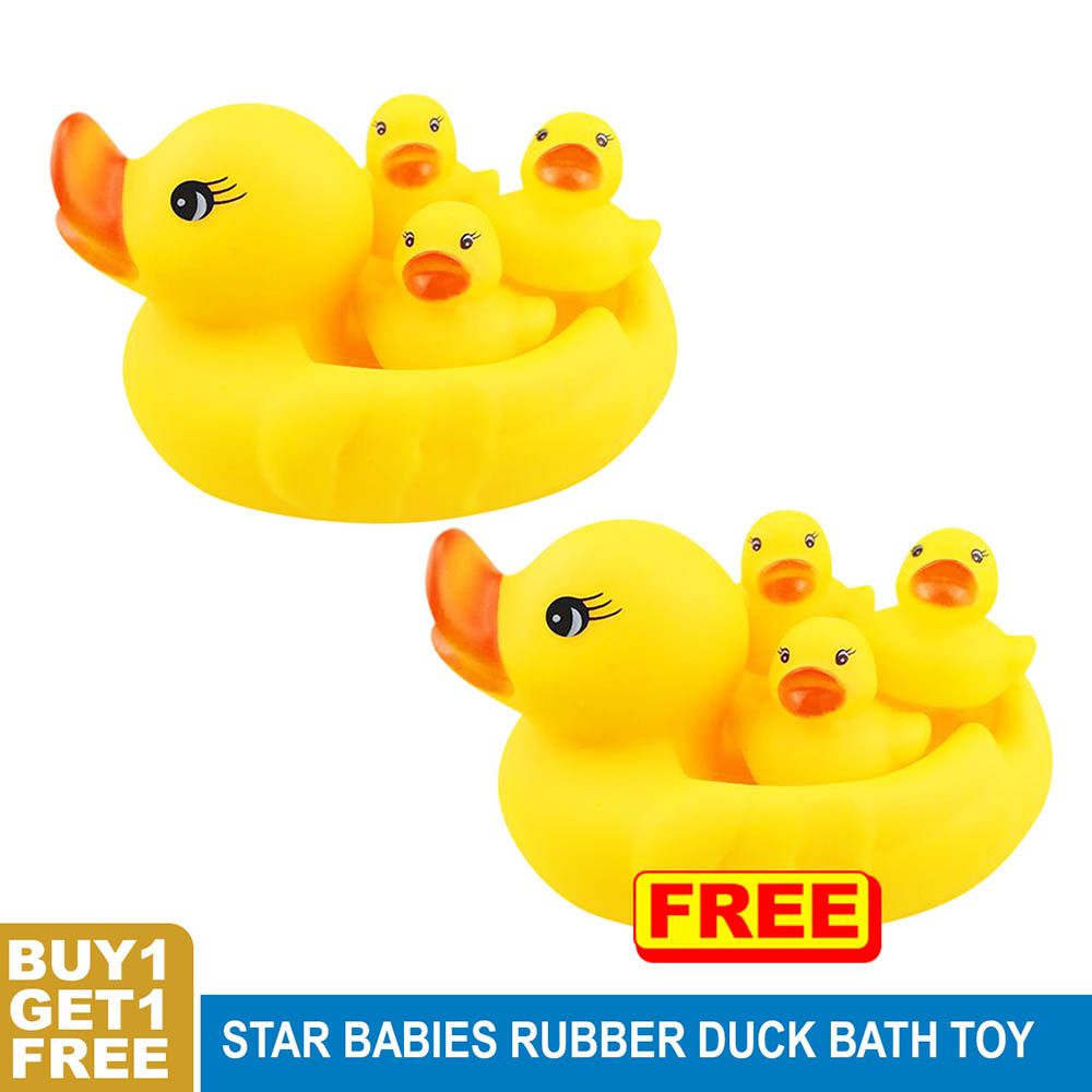 Star Babies - Rubber Duck Toy - Pack Of 8 - Yellow