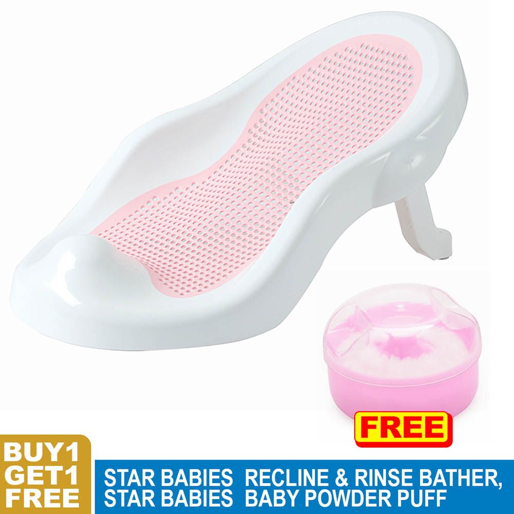 Star Babies - Recline & Rinse Bather w/ Powder Puff - Pink