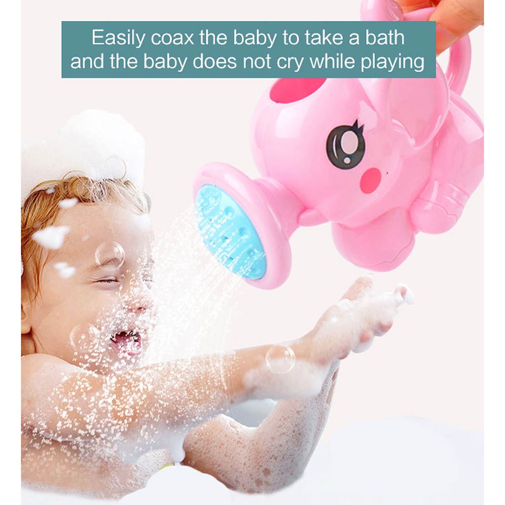 Star Babies - Adjustable Shower Cap w/ Kettle Toys - Pack Of 2 - Orange/Pink