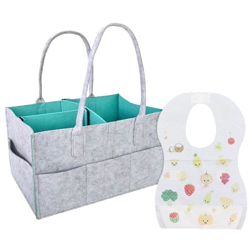 Star Babies - Diaper Caddy Organizer w/ Disposable Bibs - 30pcs - Pack Of 2