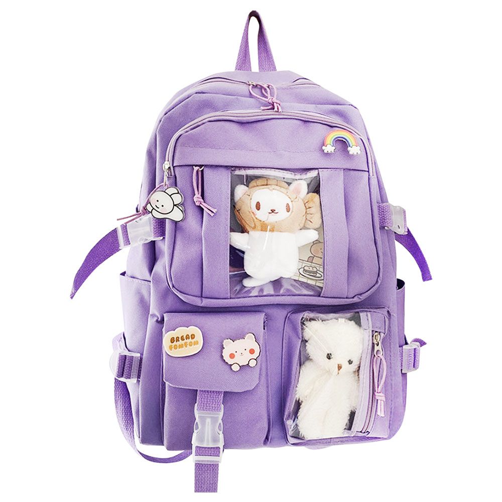 Star Babies - Kids School Bag w/ Toy - Lavender