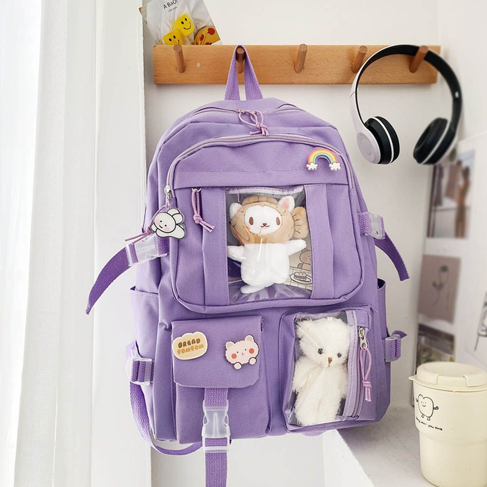 Star Babies - Kids School Bag w/ Toy - Lavender