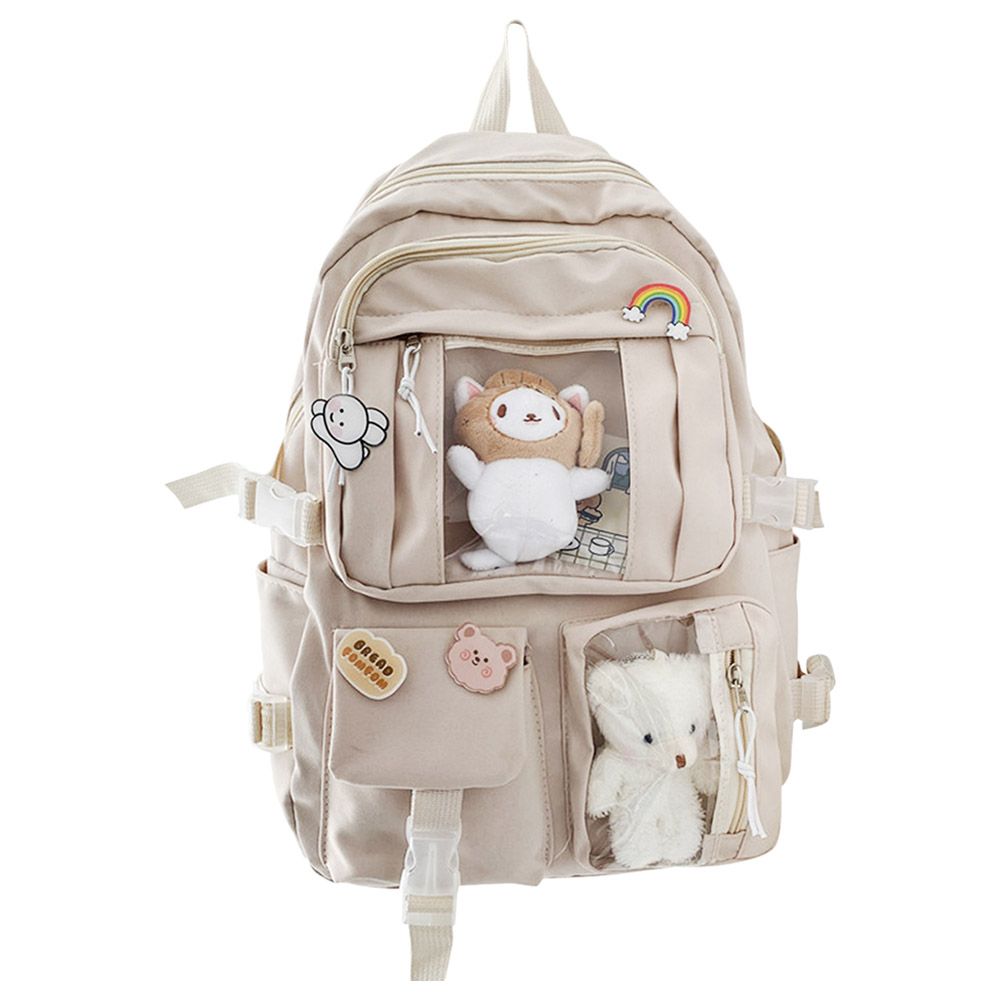 Star Babies - Kids School Bag w/ Toy - Khaki