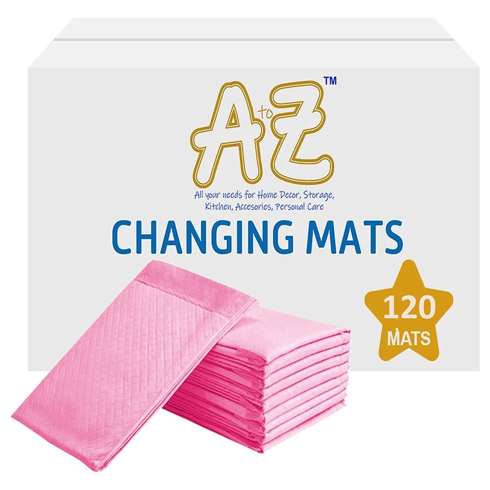 A To Z - Large Disposable Changing Mats - 120pcs - Pink