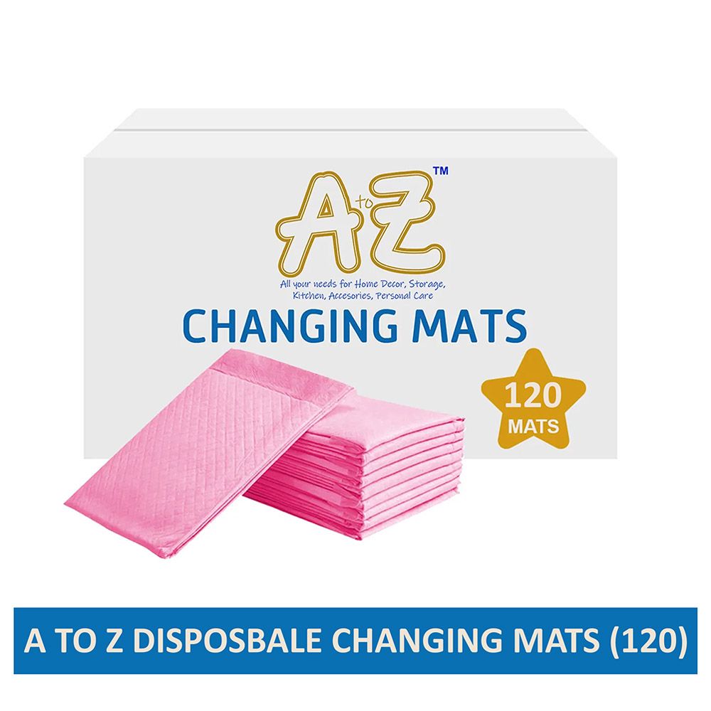 A To Z - Large Disposable Changing Mats - 120pcs - Pink