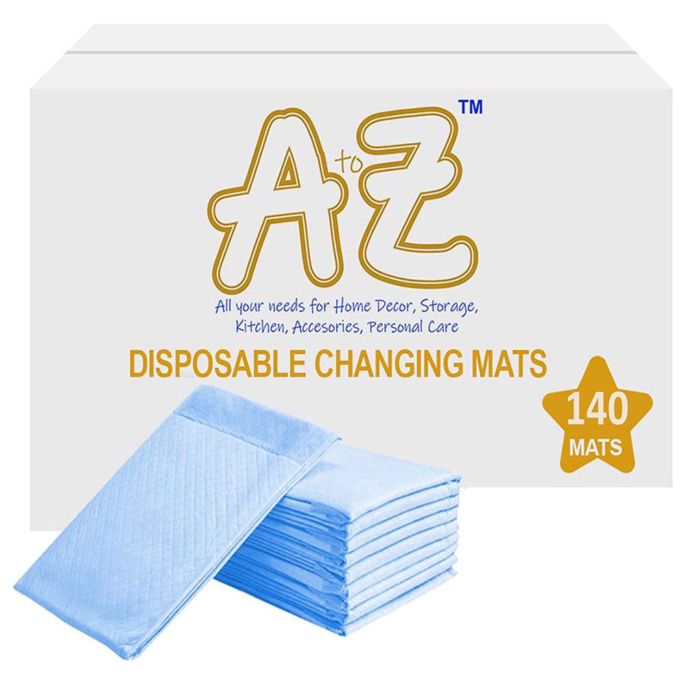 A To Z - Large Disposable Changing Mats - 140pcs - Blue