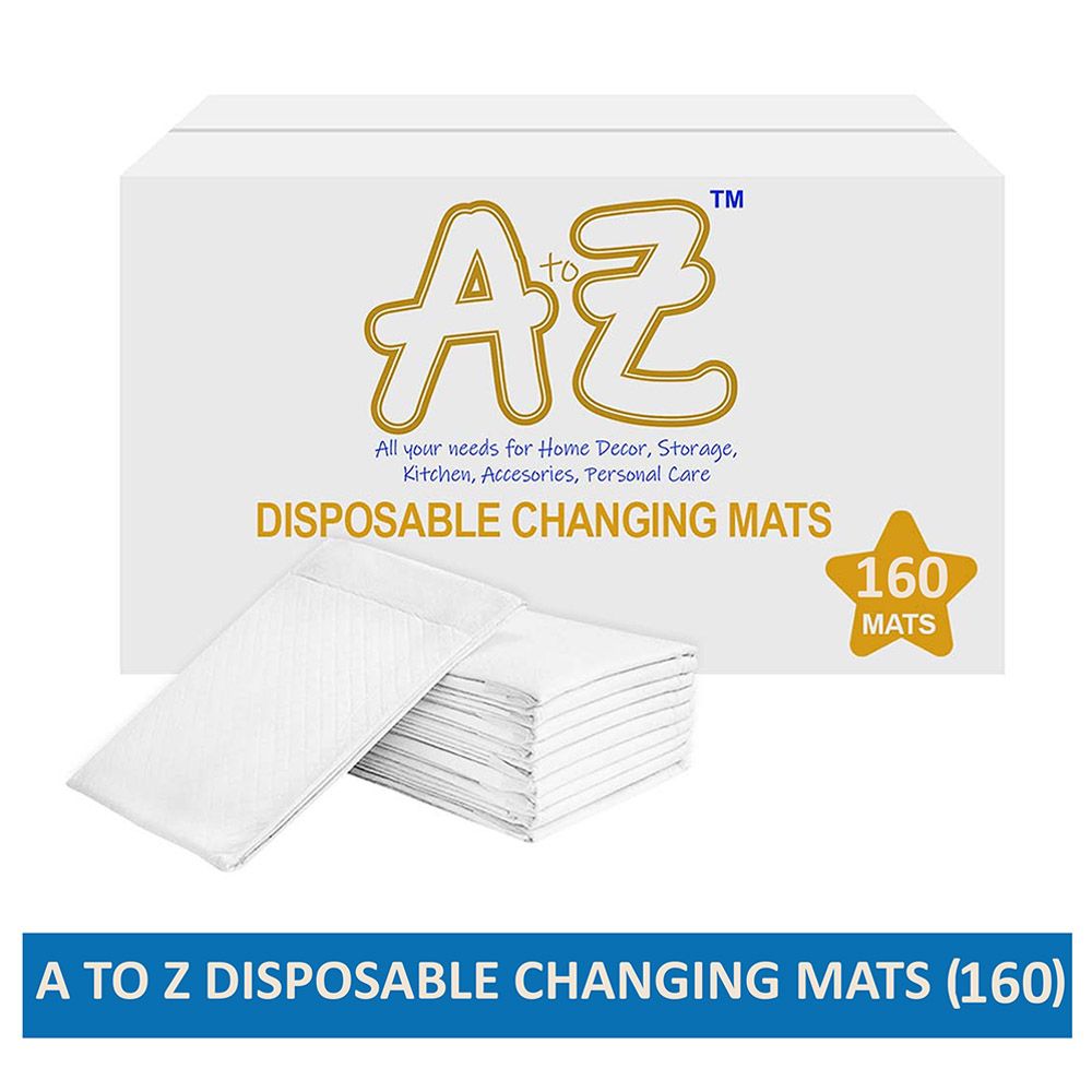 A To Z - Large Disposable Changing Mats - 160pcs - White