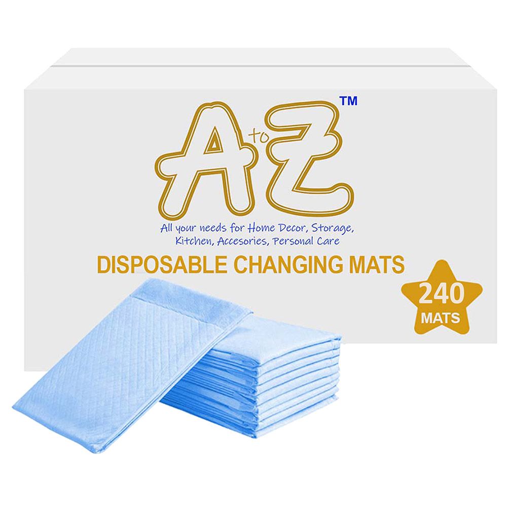 A To Z - Large Disposable Changing Mats - 240pcs - Blue